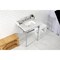 Kingston Brass 30 Carrara Marble Console Sink with Stainless Steel Legs, Marble WhitePolished Chrome LMS30M8SQ1ST - alternate 4